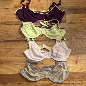 Araks Women's Lace Trim Bras - Purple, Yellow, Pink, Tan